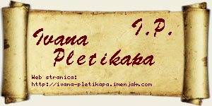Ivana Pletikapa vizit kartica